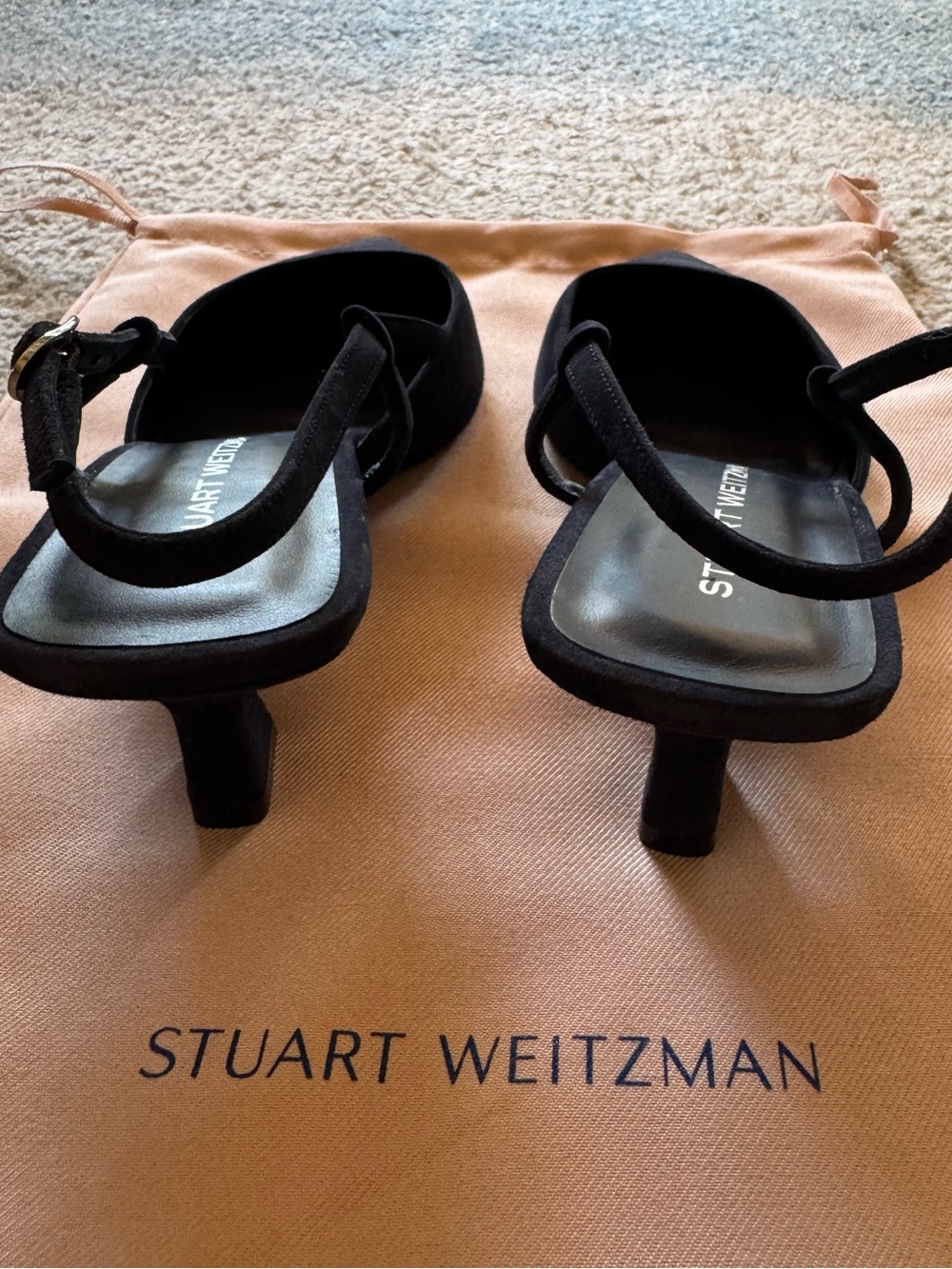 NEW Stuart Weitzmam Vinnie 50 Slingback Pump in Marine Blue - Picture 7 of 12